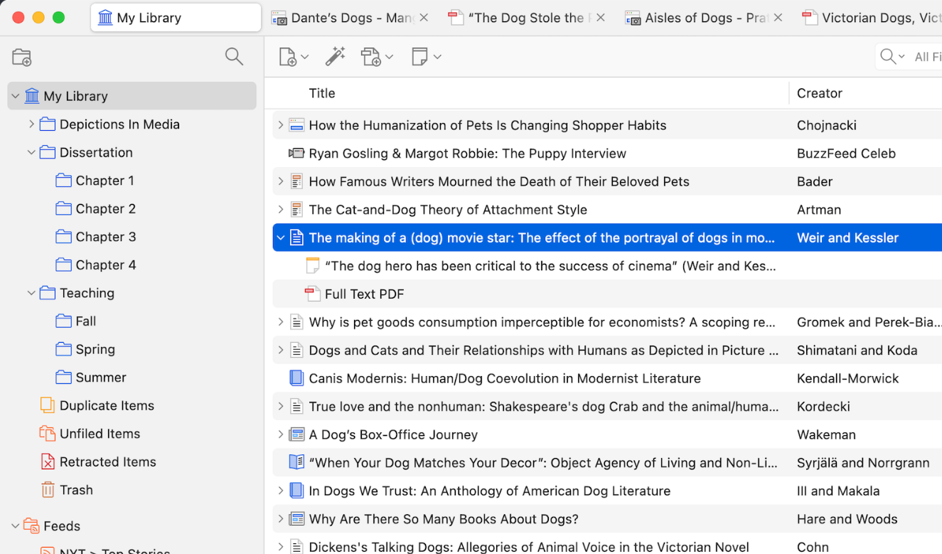 Zotero screenshot