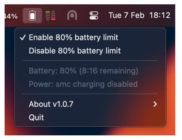 Battery for Mac screenshot