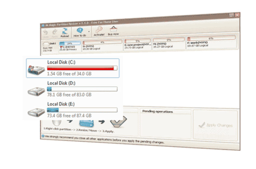 IM-Magic Partition Resizer screenshot