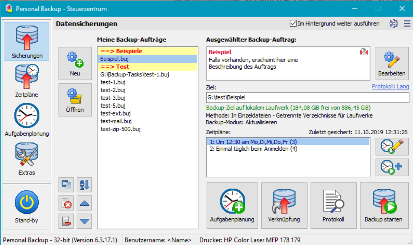 Personal Backup screenshot