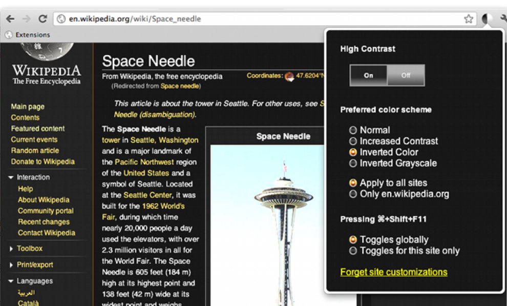 High Contrast screenshot
