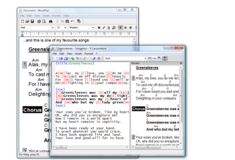 Songpress screenshot