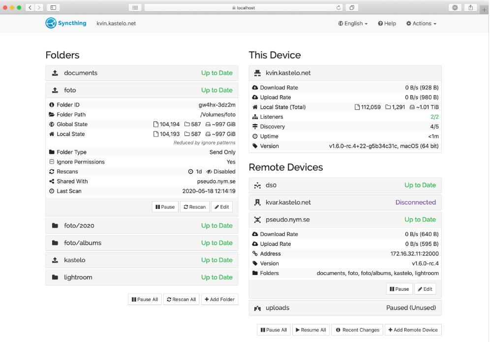 OwnCloud Sync screenshot
