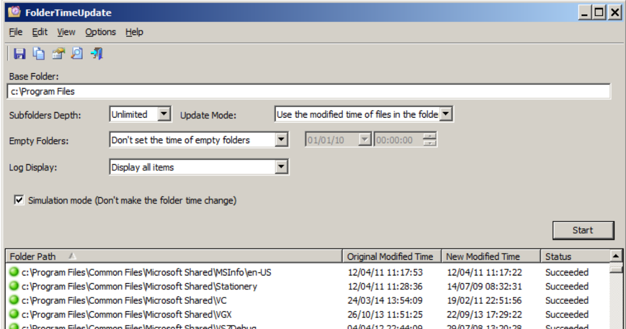 FolderTimeUpdate screenshot