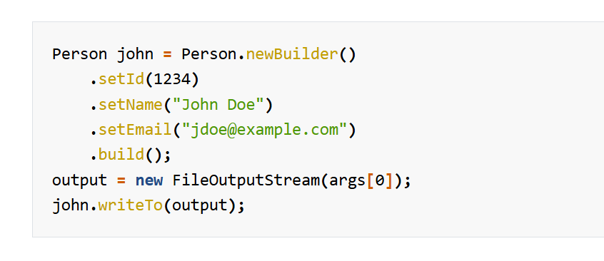 Protocol Buffers screenshot