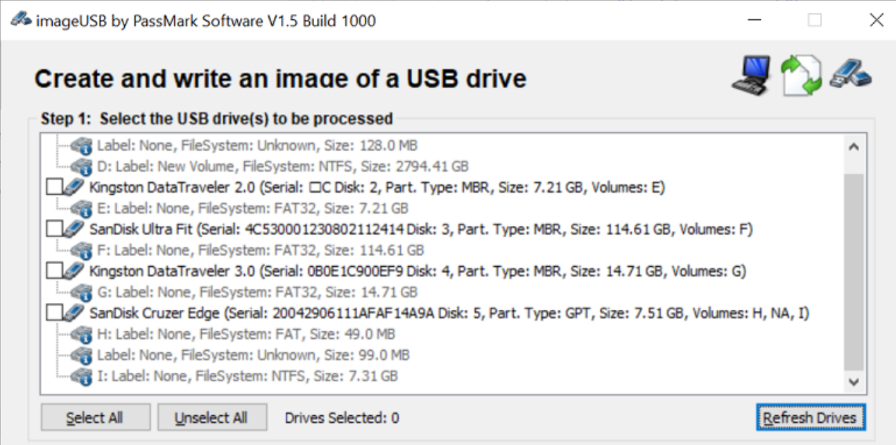 ImageUSB screenshot